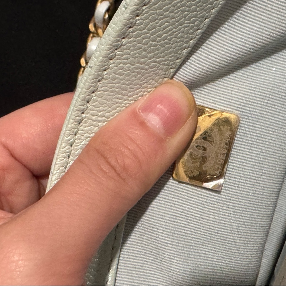 Chanel My Perfect Mini Bag – Iridescent Green (Light Blue Hue) Crossbody Handbag - Picture 11 of 15